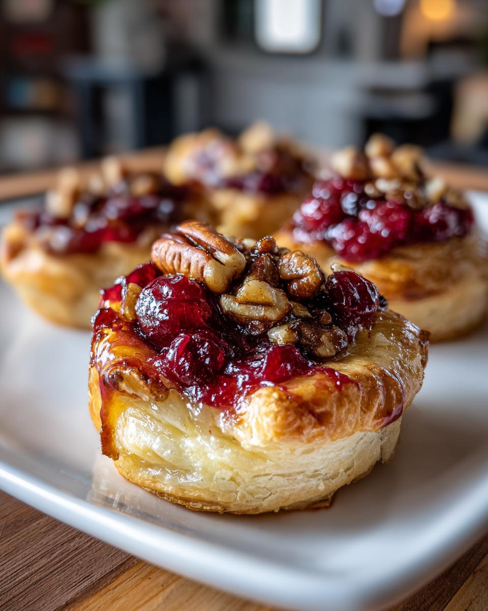 Baked Cranberry Brie Bites : Easy 5-Ingredient Holiday Appetizer - detail 1