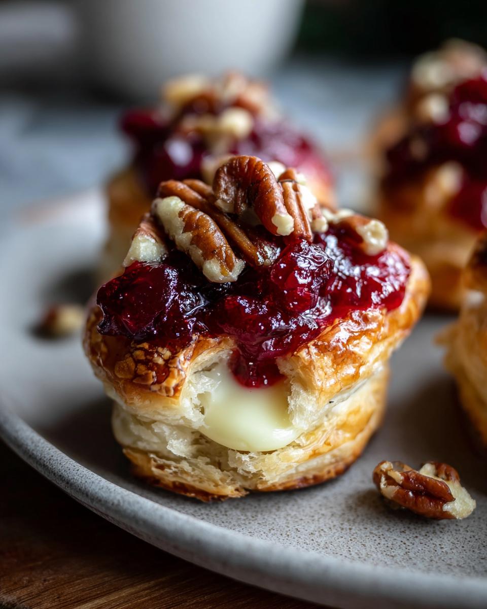Baked Cranberry Brie Bites: 5-Ingredient Delight!