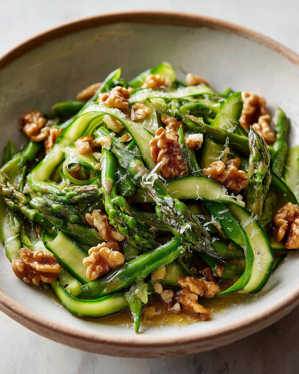 Raw Asparagus Salad with Walnuts & Parmesan | Alexandra's Kitchen - detail 1