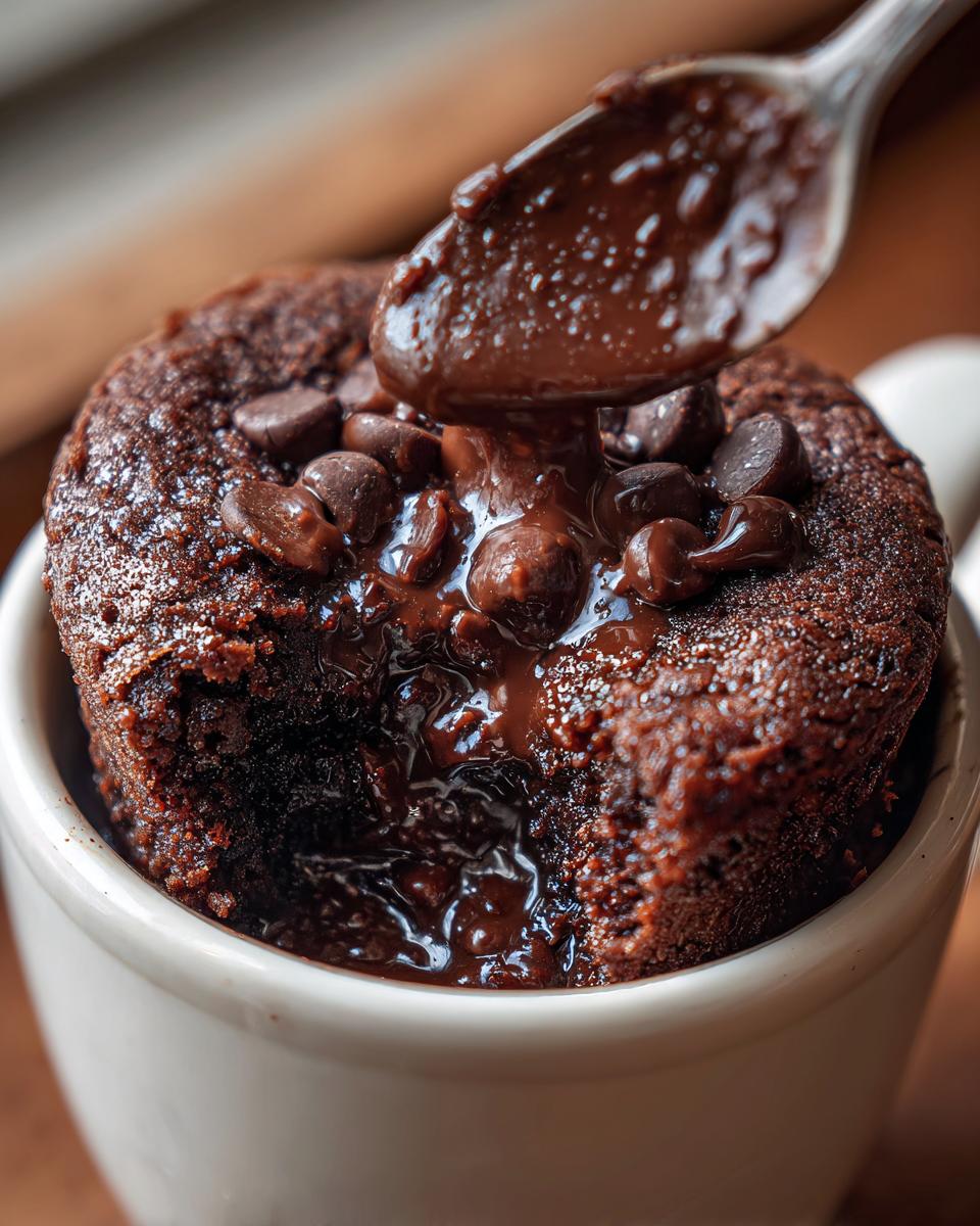 Craving a 5-Minute Chocolate Chip Mug Brownie? 4 Chocolate Chip Mug Brownie (Fudgy Center) - detail 1