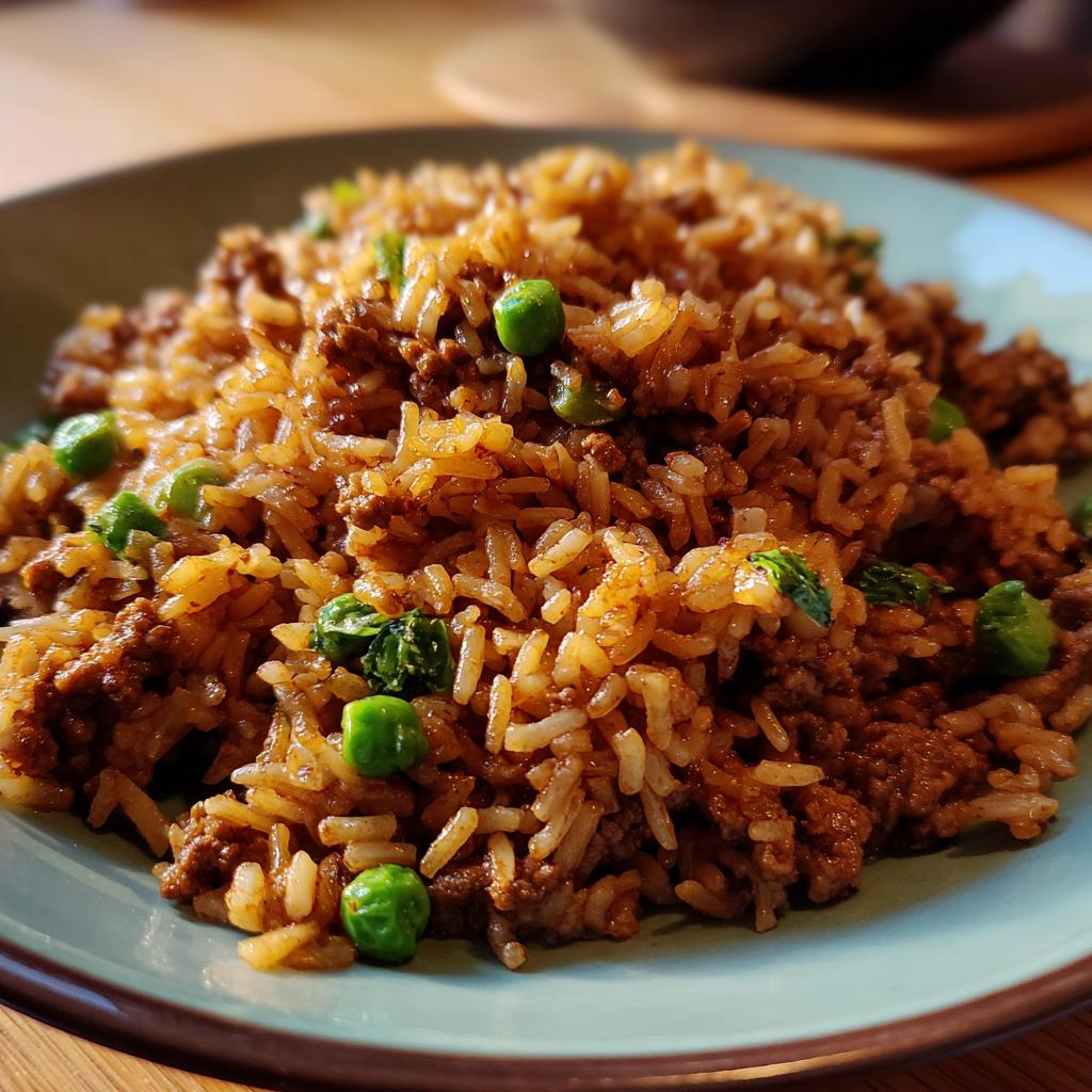 Ground Beef & Rice Skillet (Budget Dinner) - detail 1