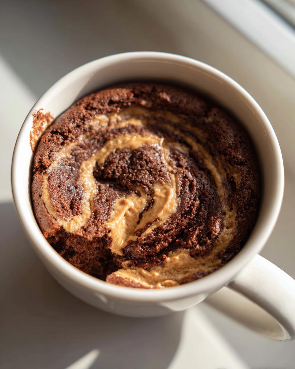 Peanut Butter Chocolate Mug Cake Swirl - detail 1