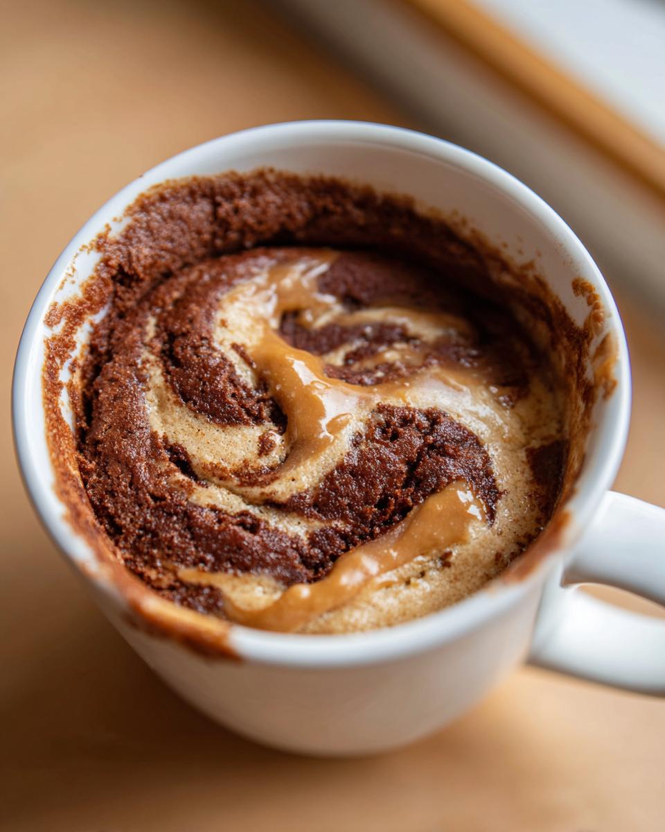 Peanut Butter Chocolate Mug Cake Swirl - detail 2