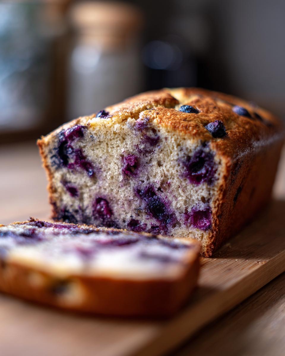 Sourdough Blueberry Muffin Bread (Quick Loaf Style) - detail 1