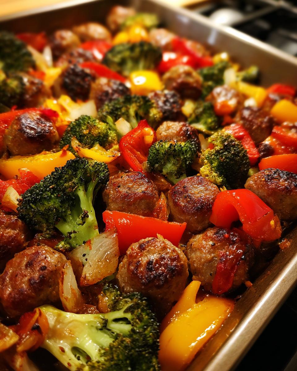 Craving Comfort? 1 Bake = Delicious Cozy Sausage and Veggies 4 Cozy Sausage and Veggie Bake - detail 1