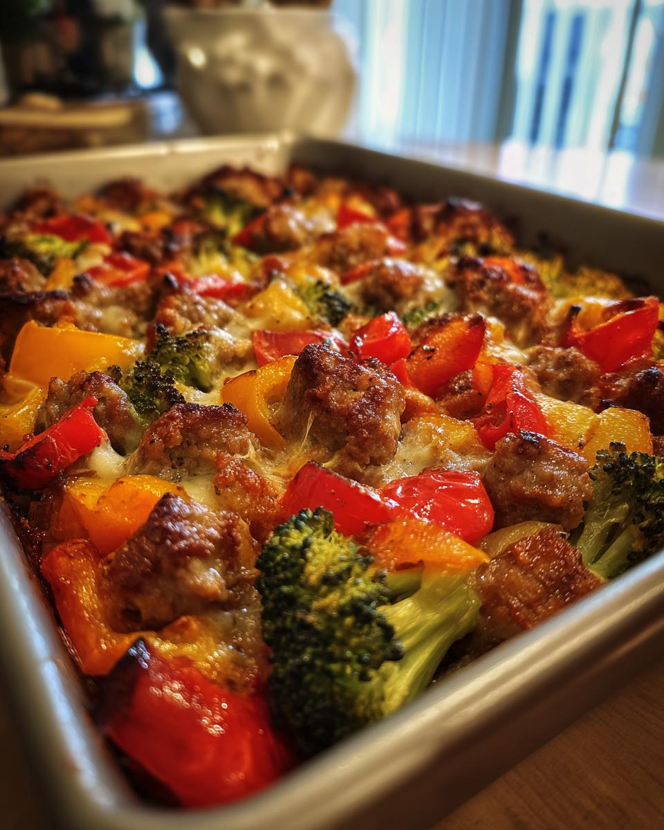 Craving Comfort? 1 Bake = Delicious Cozy Sausage and Veggies 5 Cozy Sausage and Veggie Bake - detail 2