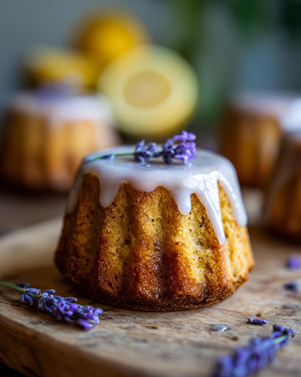 Mini Lemon Cakes With Lavender Glaze - detail 2