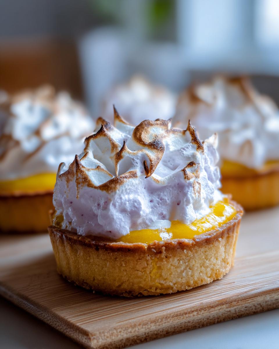 Mini Lemon Tart with Lilac Meringue - detail 1