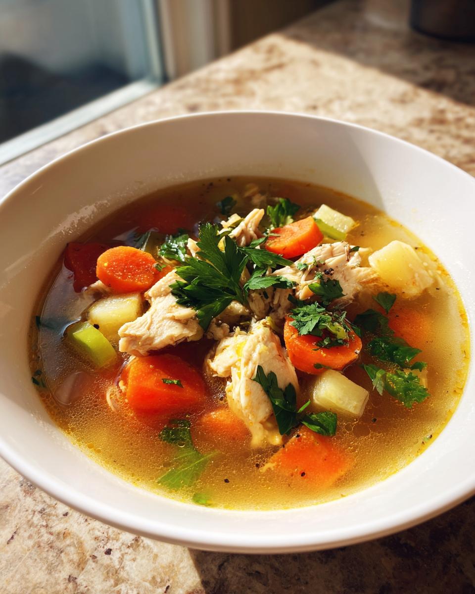 Simple Lemony Chicken Soup with Spring Veggies - detail 1