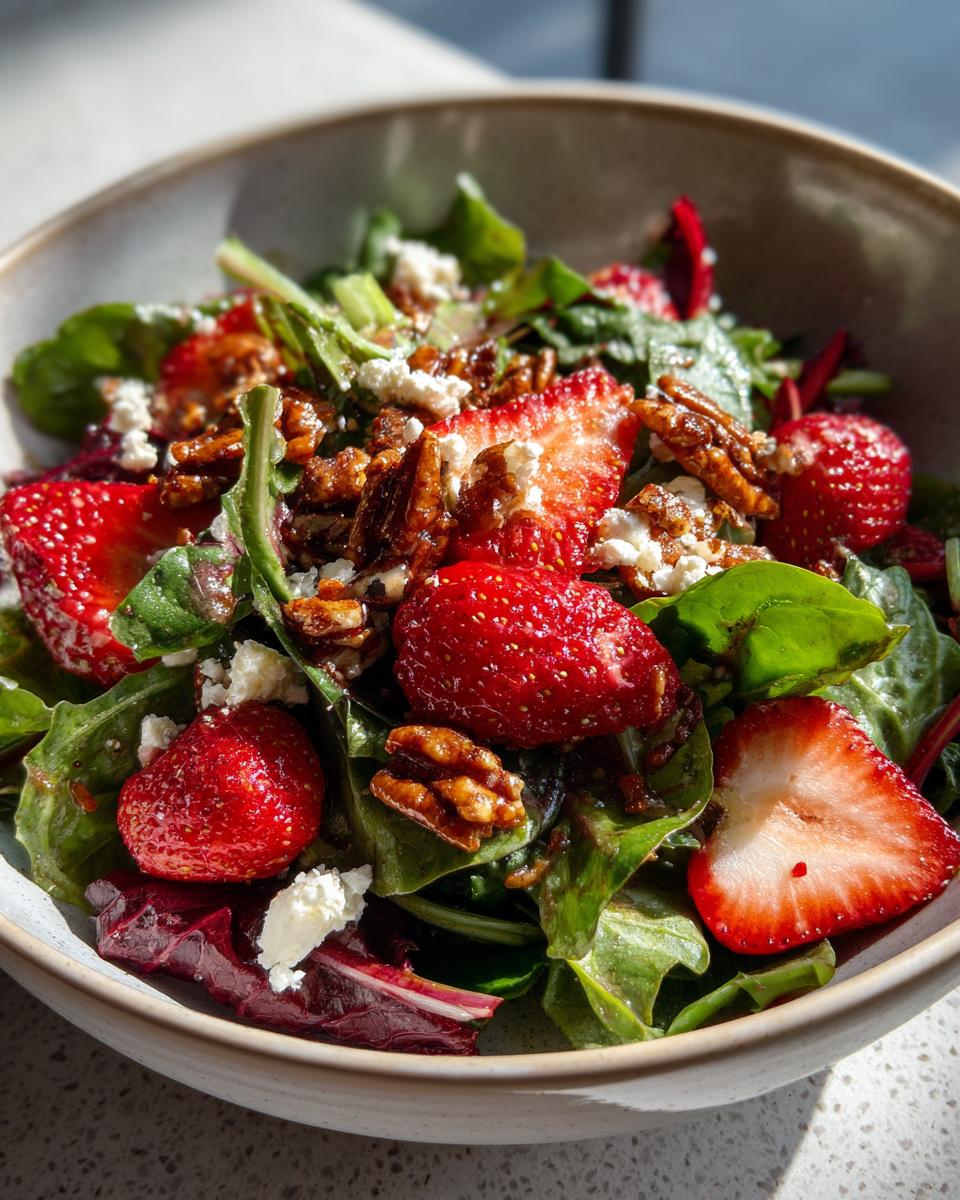 Strawberry Crunch Salad with Champagne Vinaigrette. - detail 2
