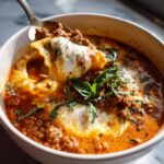 Creamy Lasagna Soup with Ground Beef