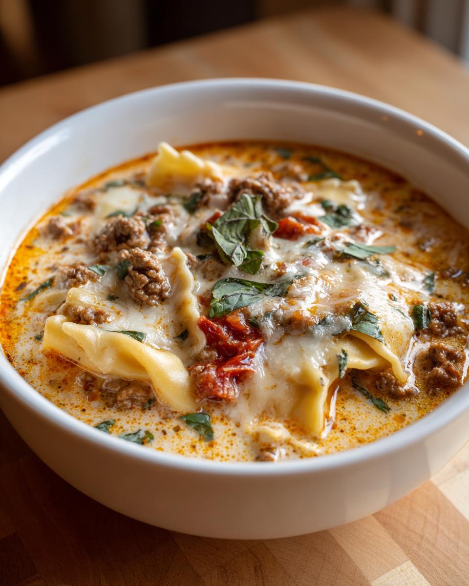 Creamy Lasagna Soup with Ground Beef - detail 2