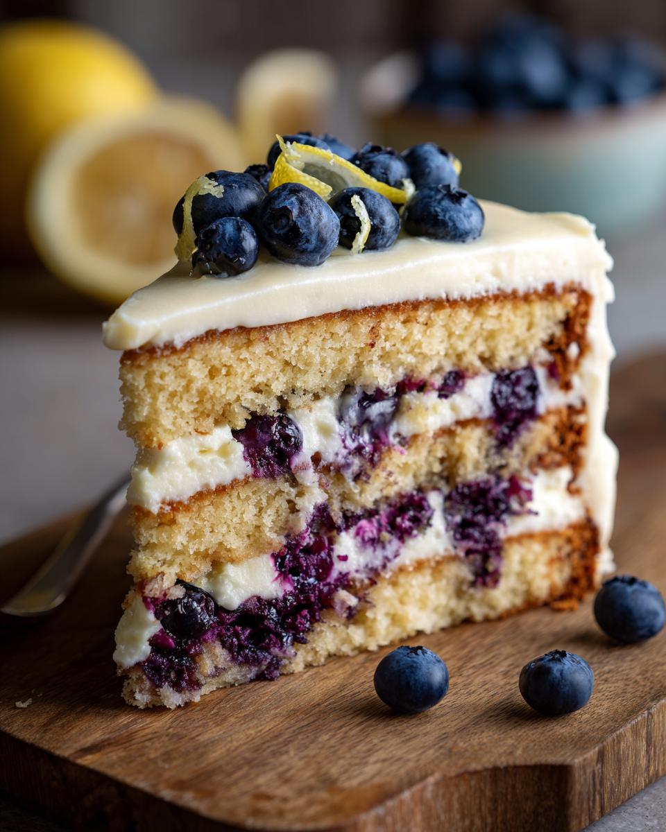 Lemon Blueberry Cake With Cream Cheese - detail 1