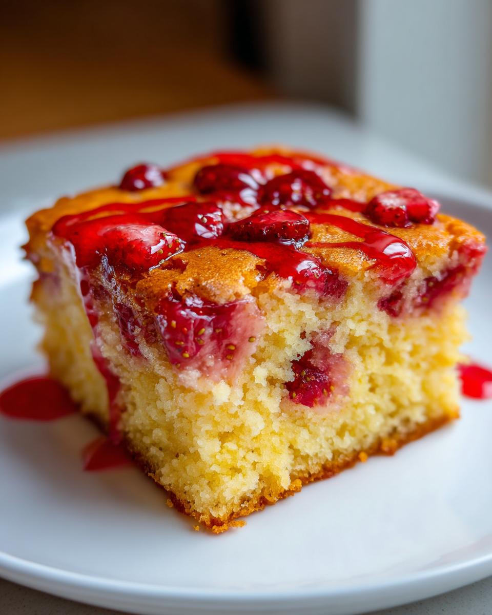Strawberry Glazed Meyer Lemon Blondies - detail 2