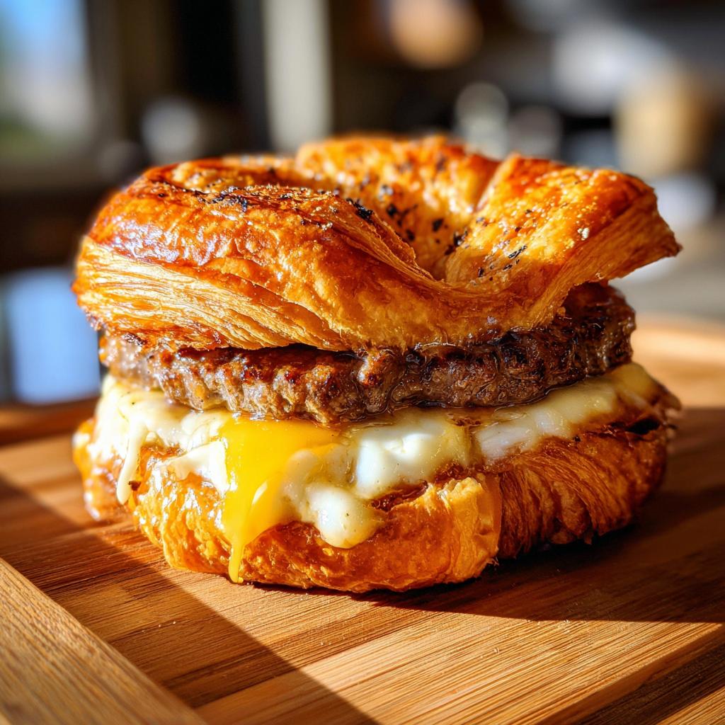 Unforgettable: 1 Easy Smash Burger Croissant 4 smash burger croissant everything bagel seasoning easy crunchy - detail 1