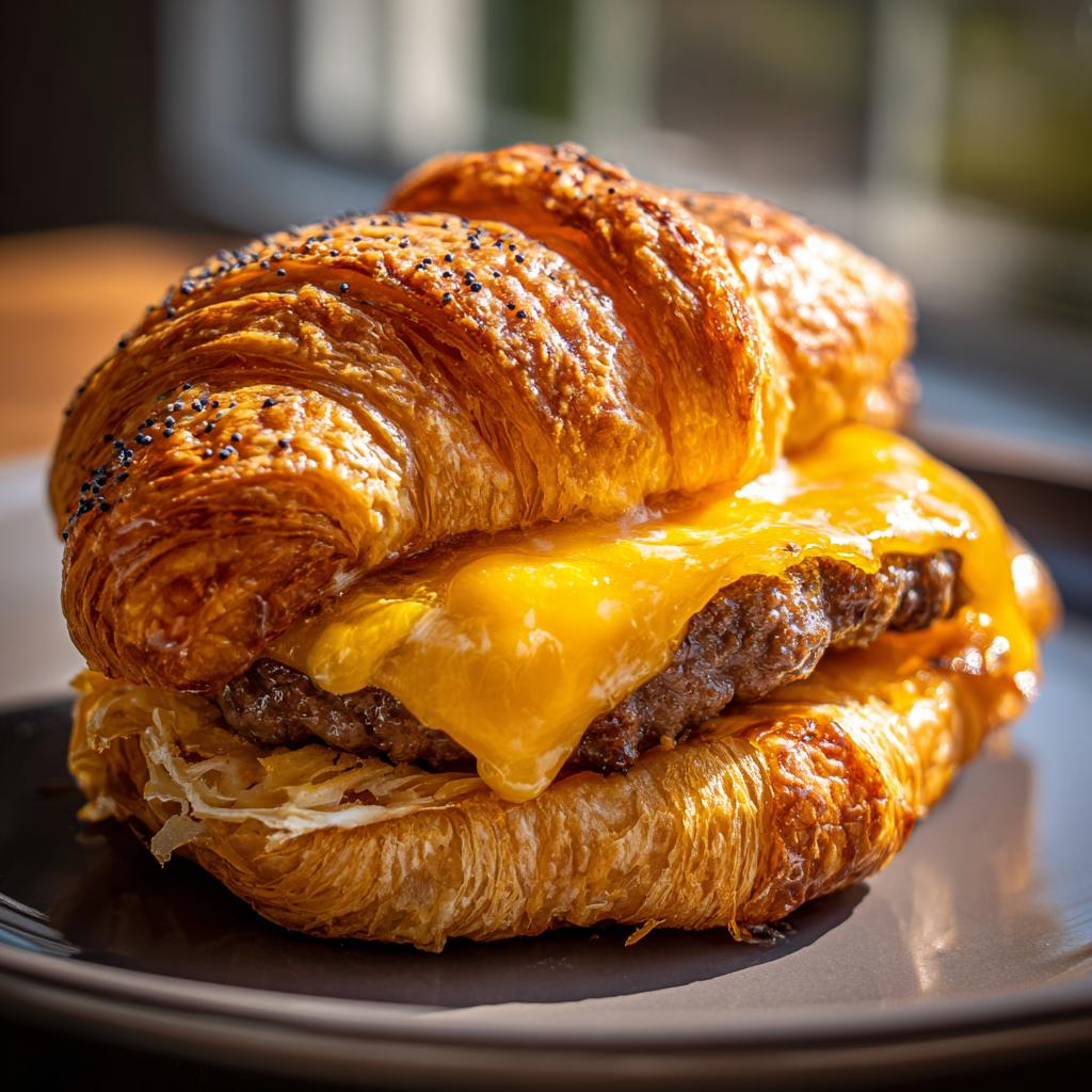 Unforgettable: 1 Easy Smash Burger Croissant 5 smash burger croissant everything bagel seasoning easy crunchy - detail 2