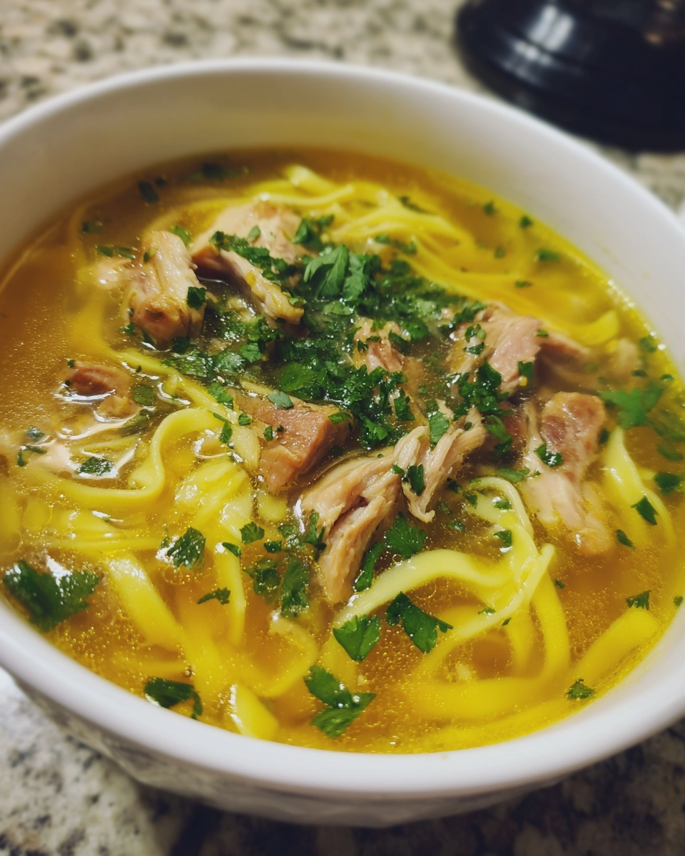 Classic Ginger Garlic Chicken Noodle Soup - detail 2