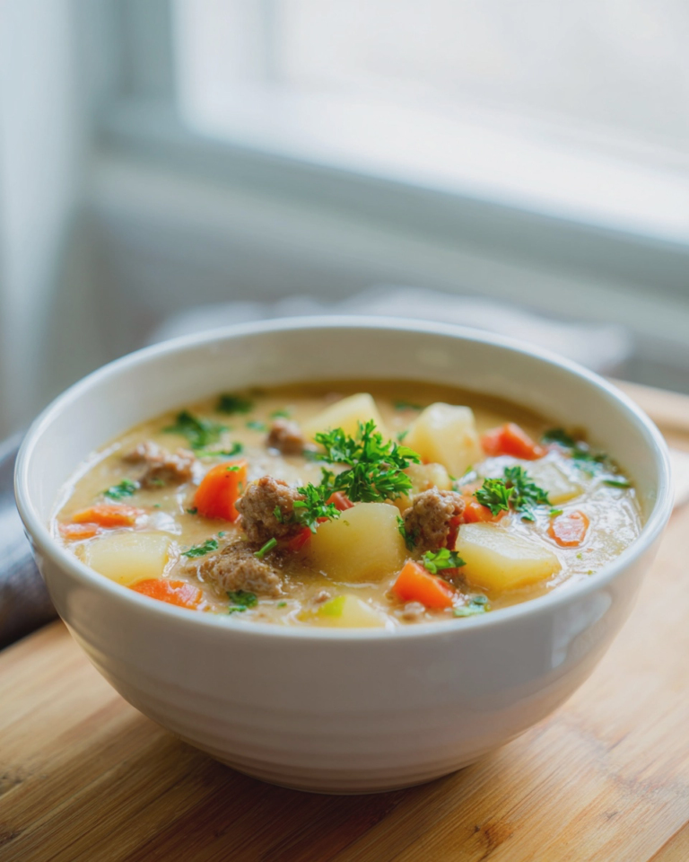 Delicious Hamburger Potato Soup Recipe â€“ Easy & Creamy!
