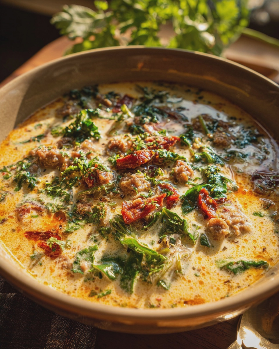 Zuppa Toscana with Sausage and Tortellini